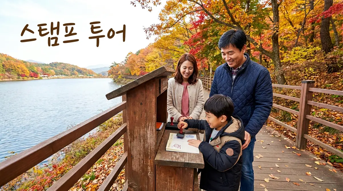 가을산책 스탬프